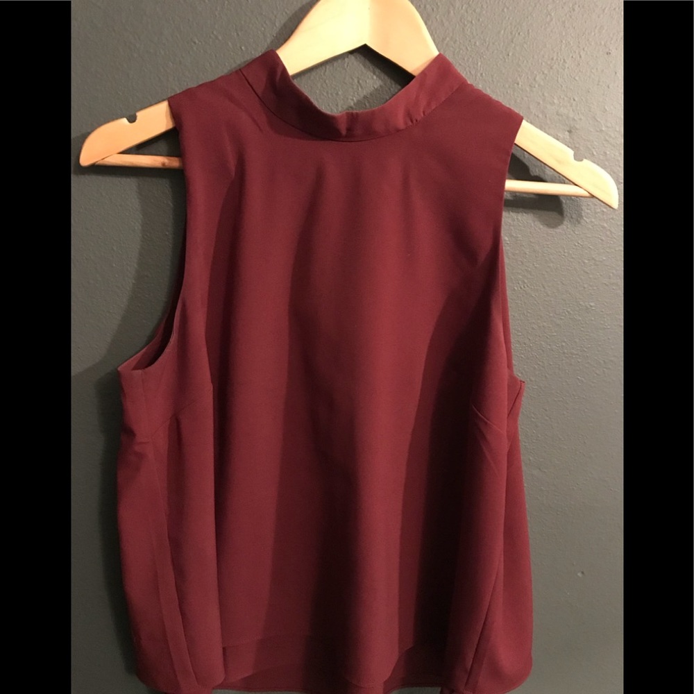 Burgundy top